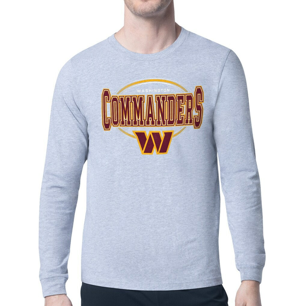 Washington Commanders Starter Team Track Graphic Long Sleeve T-Shirt Heather Gray | NFL