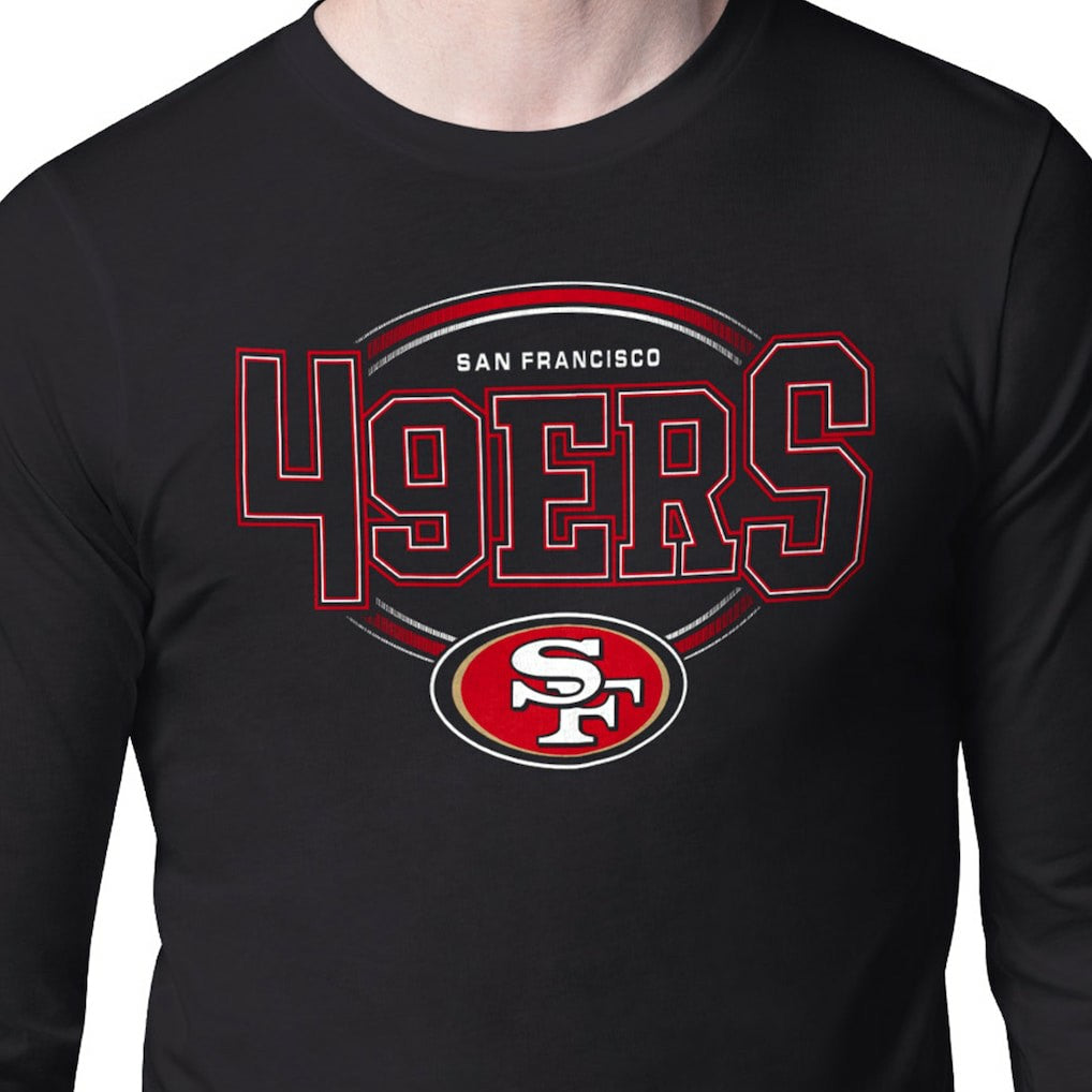 San Francisco 49ers Starter Team Track Graphic Long Sleeve T-Shirt Black | NFL