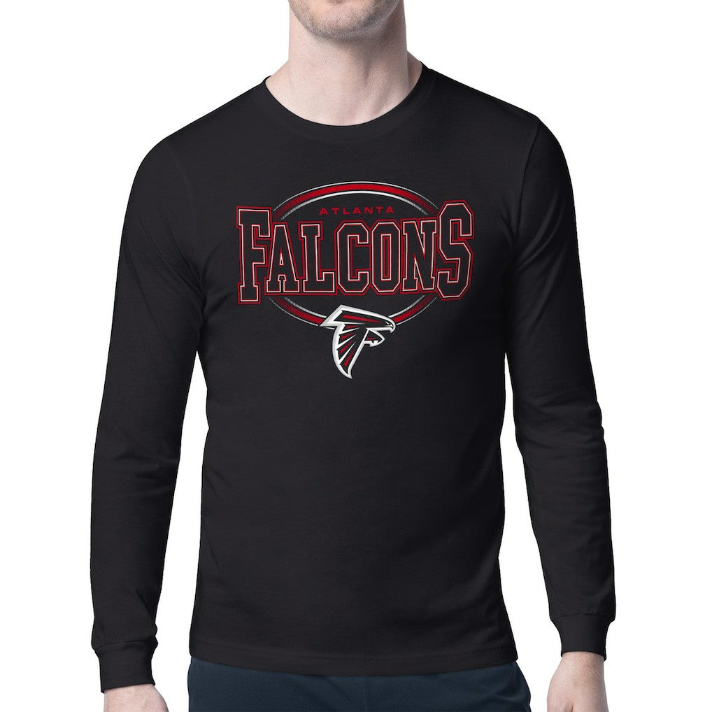 Atlanta Falcons Starter Team Track Graphic Long Sleeve T-Shirt Black | NFL