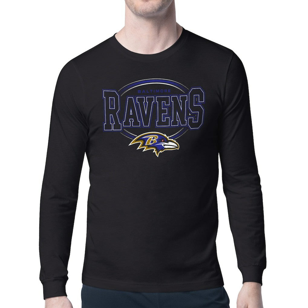 Baltimore Ravens Starter Team Track Graphic Long Sleeve T-Shirt Black | NFL