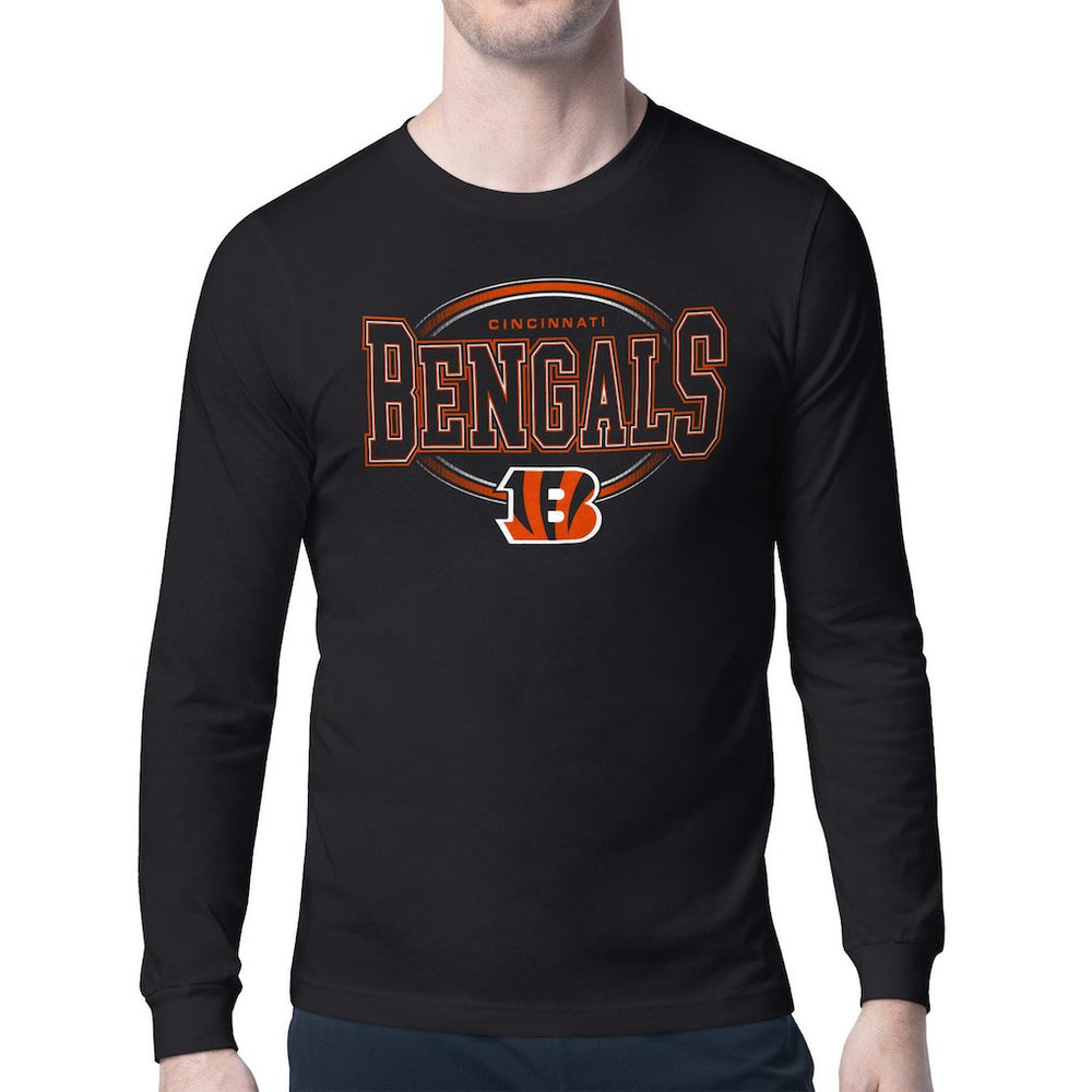 Cincinnati Bengals Starter Team Track Graphic Long Sleeve T-Shirt Black | NFL