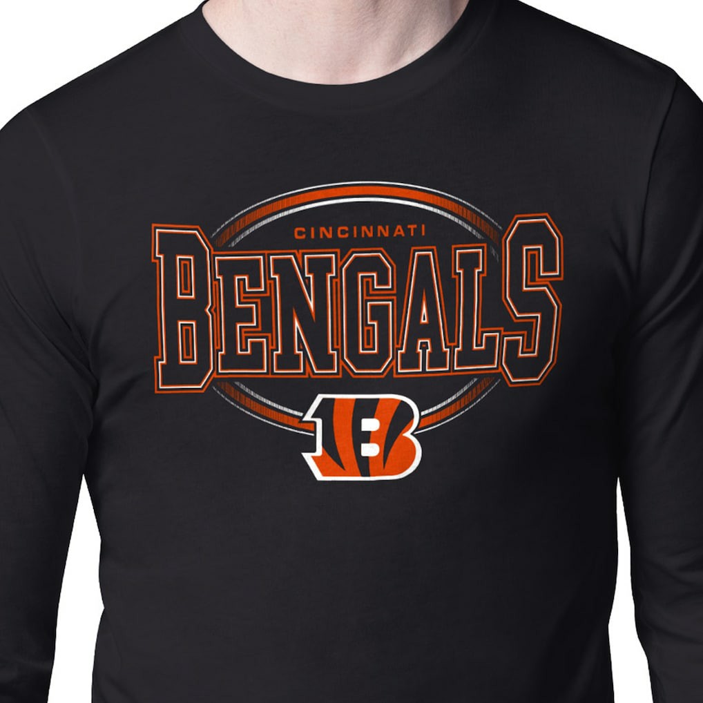 Cincinnati Bengals Starter Team Track Graphic Long Sleeve T-Shirt Black | NFL