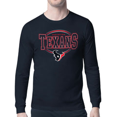 Houston Texans Starter Team Track Graphic Long Sleeve T-Shirt Navy | NFL