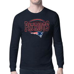 New England Patriots Starter Team Track Graphic Long Sleeve T-Shirt Navy | NFL