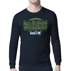 Seattle Seahawks Starter Team Track Graphic Long Sleeve T-Shirt College Navy | NFL