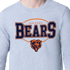 Chicago Bears Starter Team Track Graphic Long Sleeve T-Shirt Heather Gray | NFL