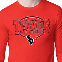 Houston Texans Starter Team Track Graphic Long Sleeve T-Shirt Red | NFL