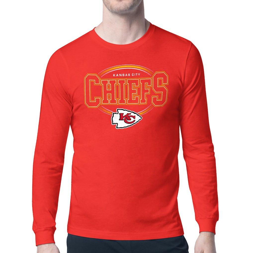 Kansas City Chiefs Starter Team Track Graphic Long Sleeve T-Shirt Red | NFL