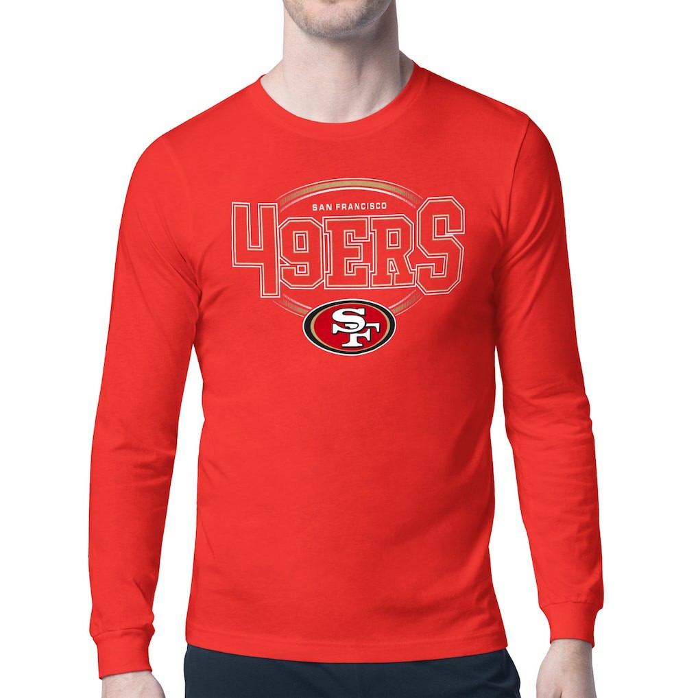 San Francisco 49ers Starter Team Track Graphic Long Sleeve T-Shirt Scarlet | NFL