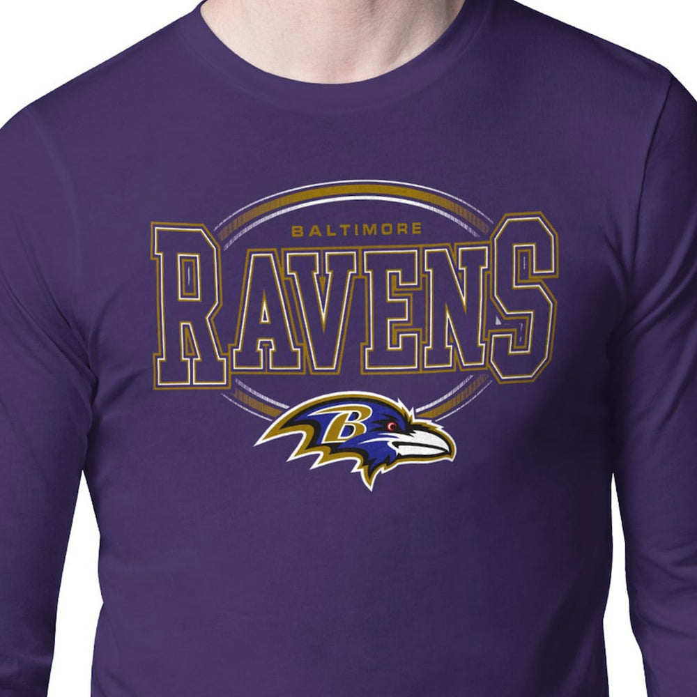 Baltimore Ravens Starter Team Track Graphic Long Sleeve T-Shirt Purple | NFL