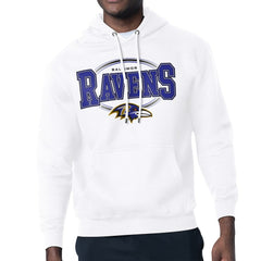 Baltimore Ravens Starter Team Track Graphic Pullover Hoodie White | NFL