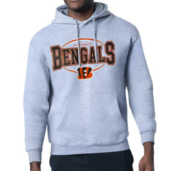 Cincinnati Bengals Starter Team Track Graphic Pullover Hoodie Heather Gray | NFL