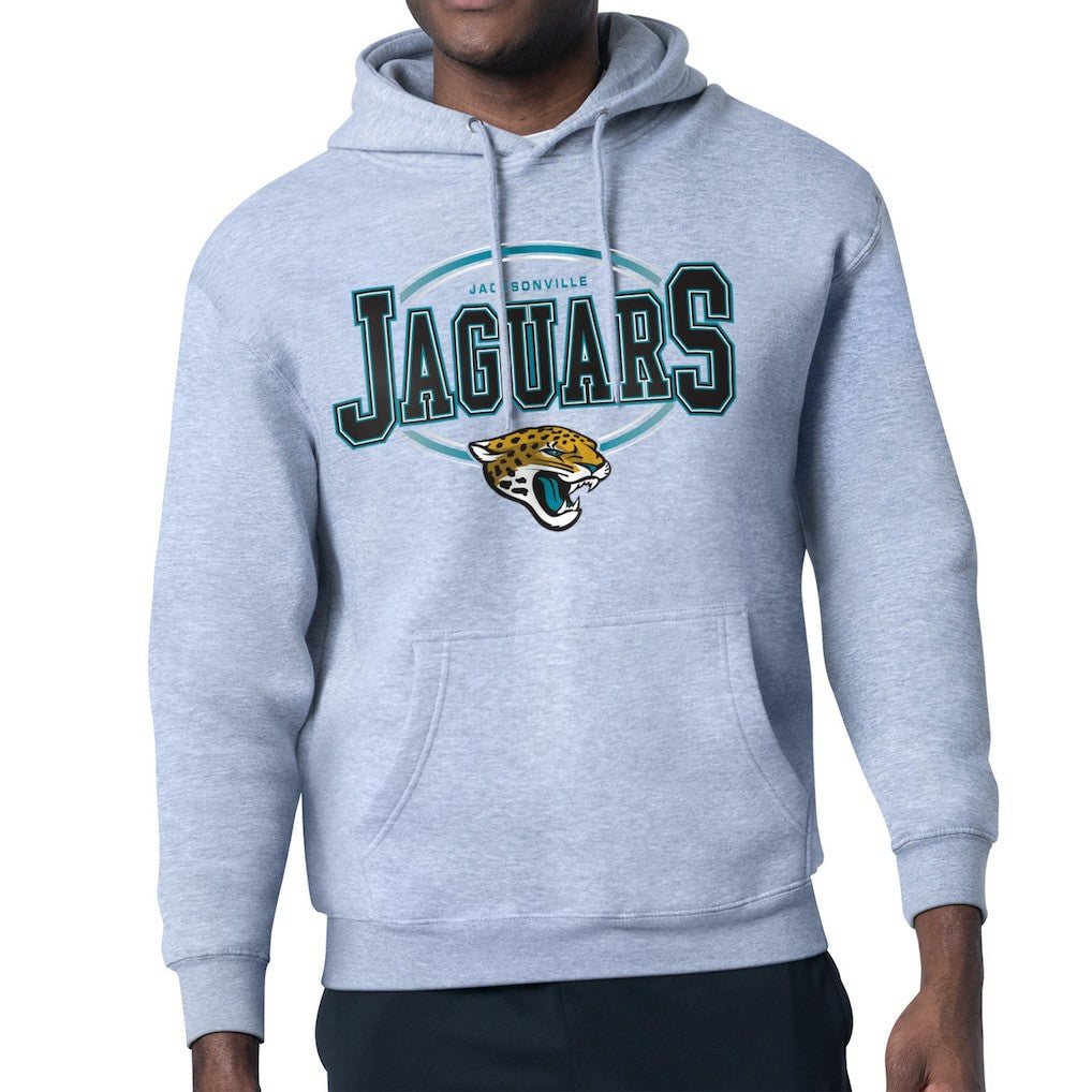 Jacksonville Jaguars Starter Team Track Graphic Pullover Hoodie Heather Gray | NFL