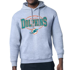 Miami Dolphins Starter Team Track Graphic Pullover Hoodie Heather Gray | NFL