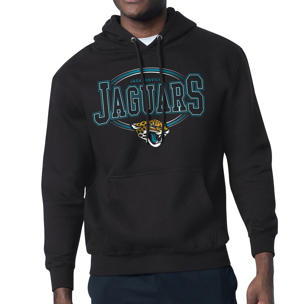 Jacksonville Jaguars Starter Team Track Graphic Pullover Hoodie Black | NFL