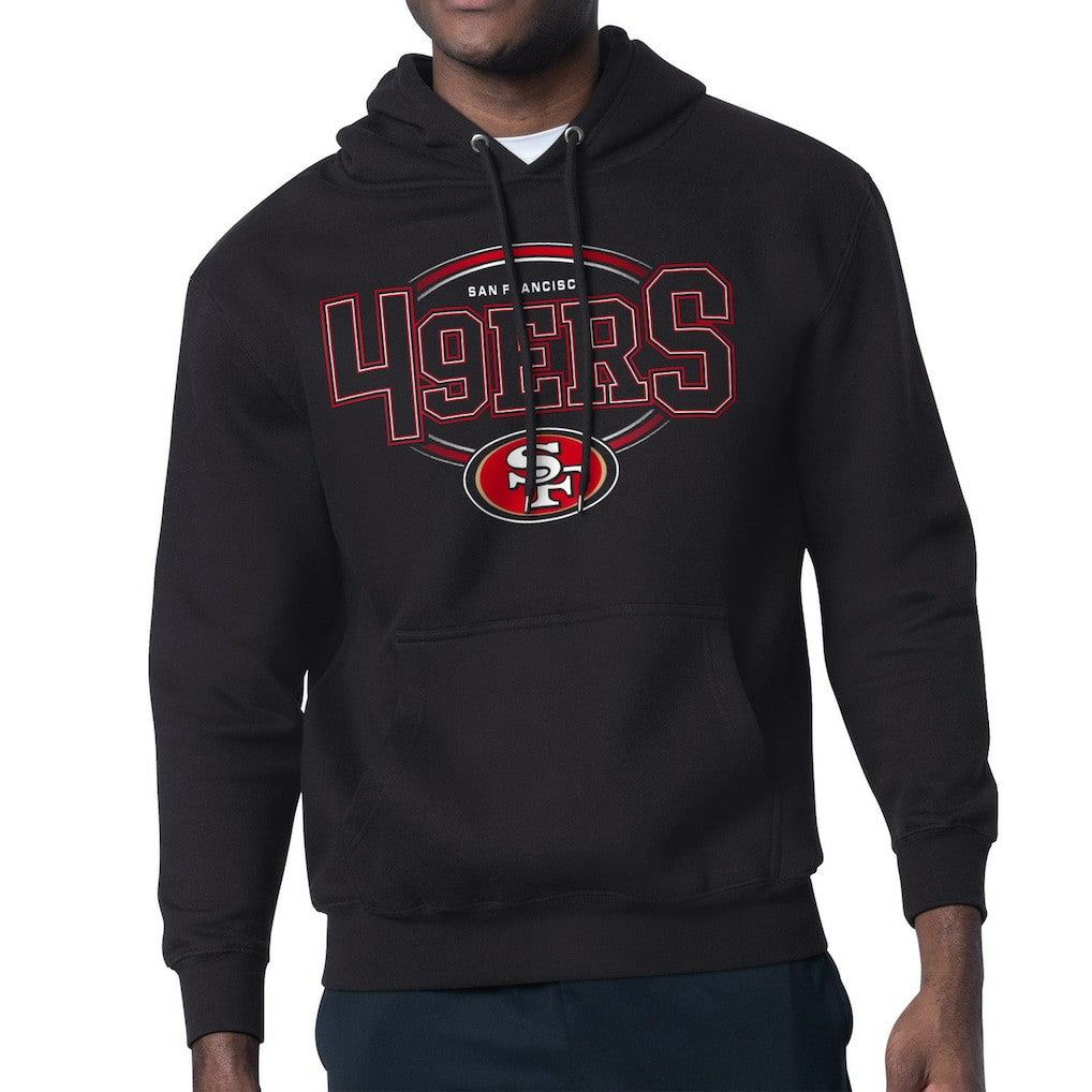 San Francisco 49ers Starter Team Track Graphic Pullover Hoodie Black | NFL