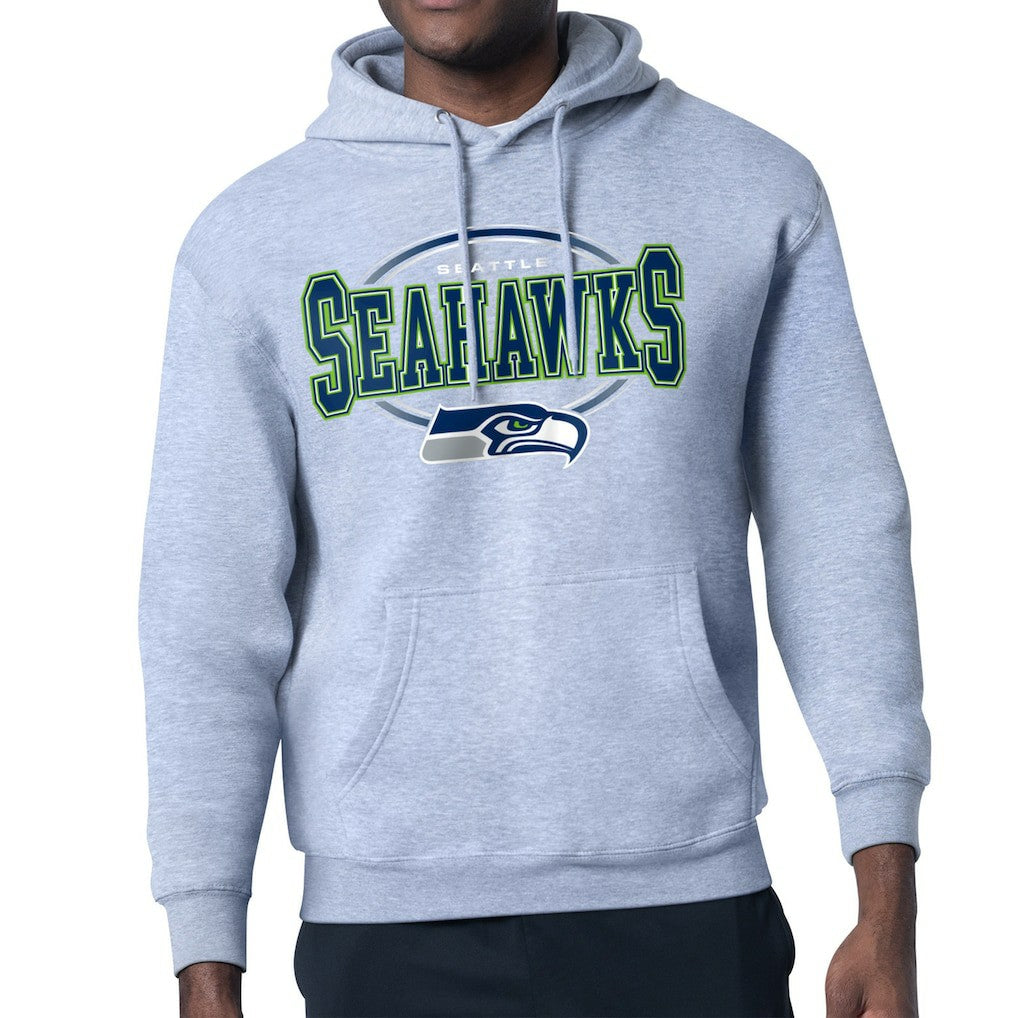 Seattle Seahawks Starter Team Track Graphic Pullover Hoodie Heather Gray | NFL