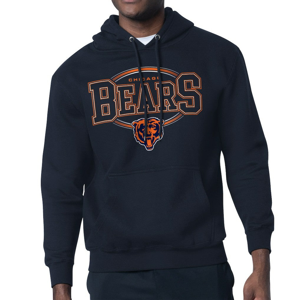 Chicago Bears Starter Team Track Graphic Pullover Hoodie Navy | NFL