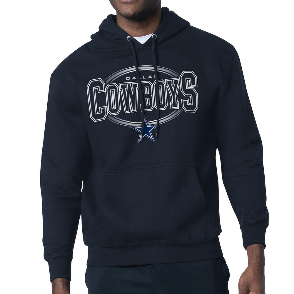 Dallas Cowboys Starter Team Track Graphic Pullover Hoodie Navy | NFL