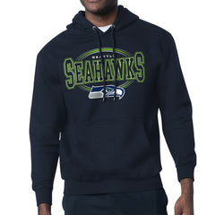 Seattle Seahawks Starter Team Track Graphic Pullover Hoodie College Navy | NFL