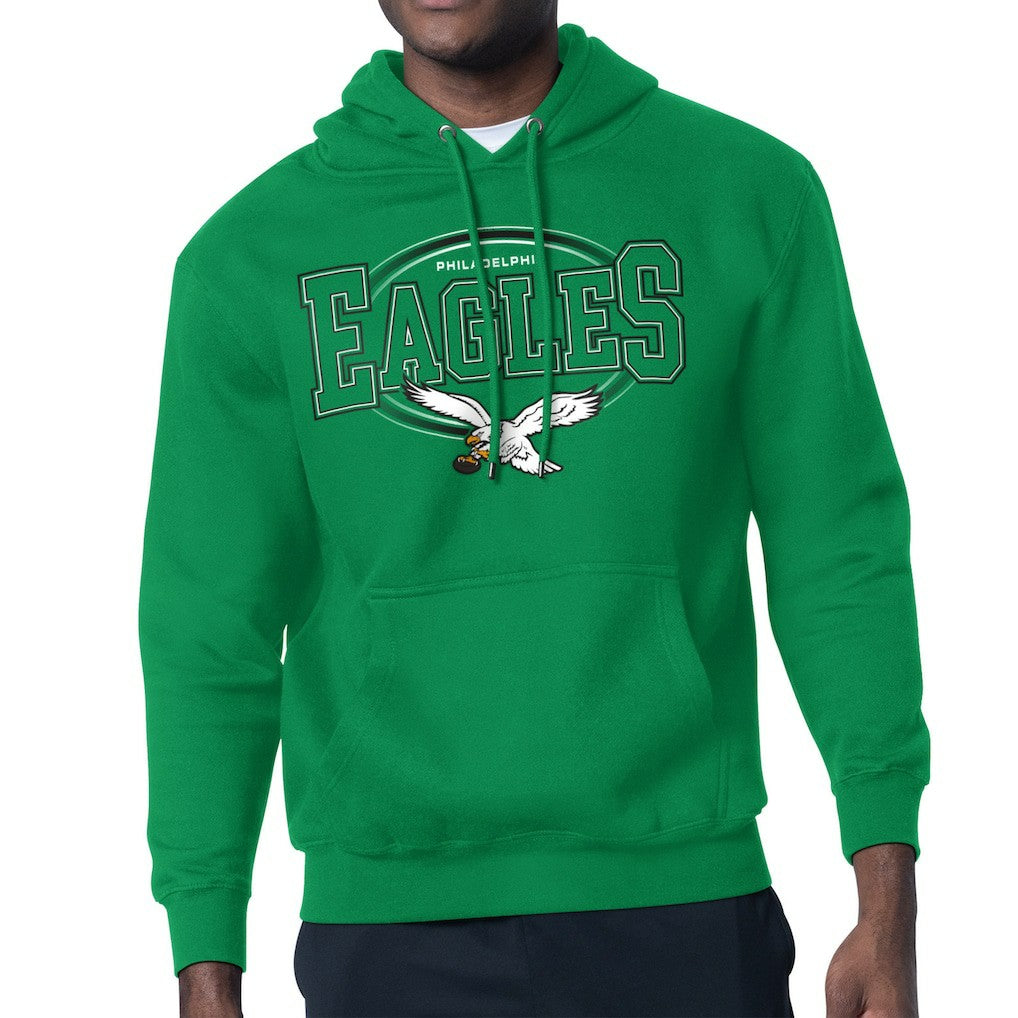 Philadelphia Eagles Starter Team Track Graphic Pullover Hoodie Kelly Green | NFL