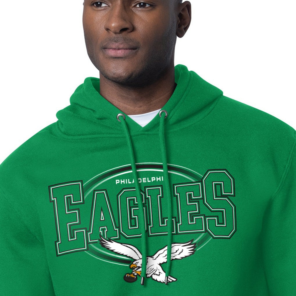 Philadelphia Eagles Starter Team Track Graphic Pullover Hoodie Kelly Green | NFL
