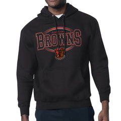 Cleveland Browns Starter Team Track Graphic Pullover Hoodie Black | NFL