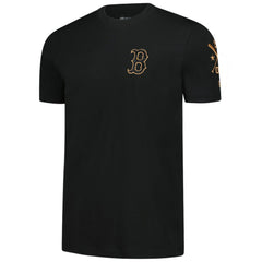 Boston Red Sox New Era Bronze Logo with Cross Bats Established T-Shirt - MLB