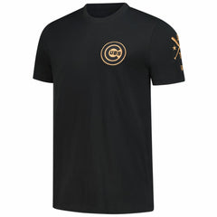 Chicago Cubs New Era Bronze Logo with Cross Bats Established T-Shirt - MLB