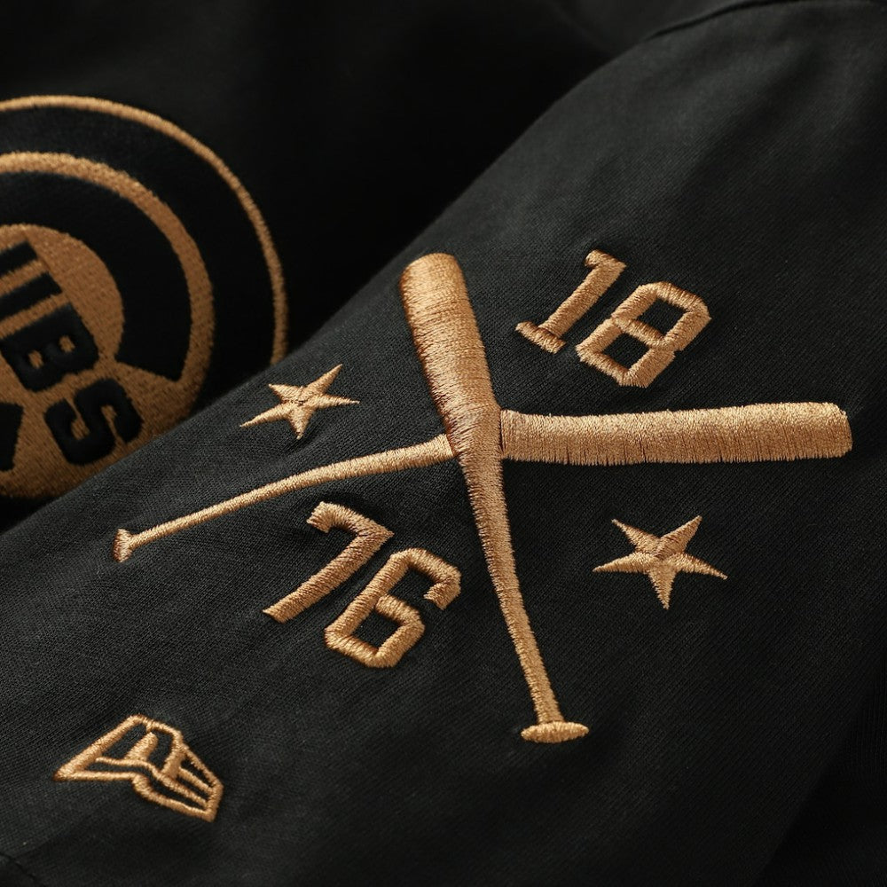 Chicago Cubs New Era Bronze Logo with Cross Bats Established T-Shirt - MLB