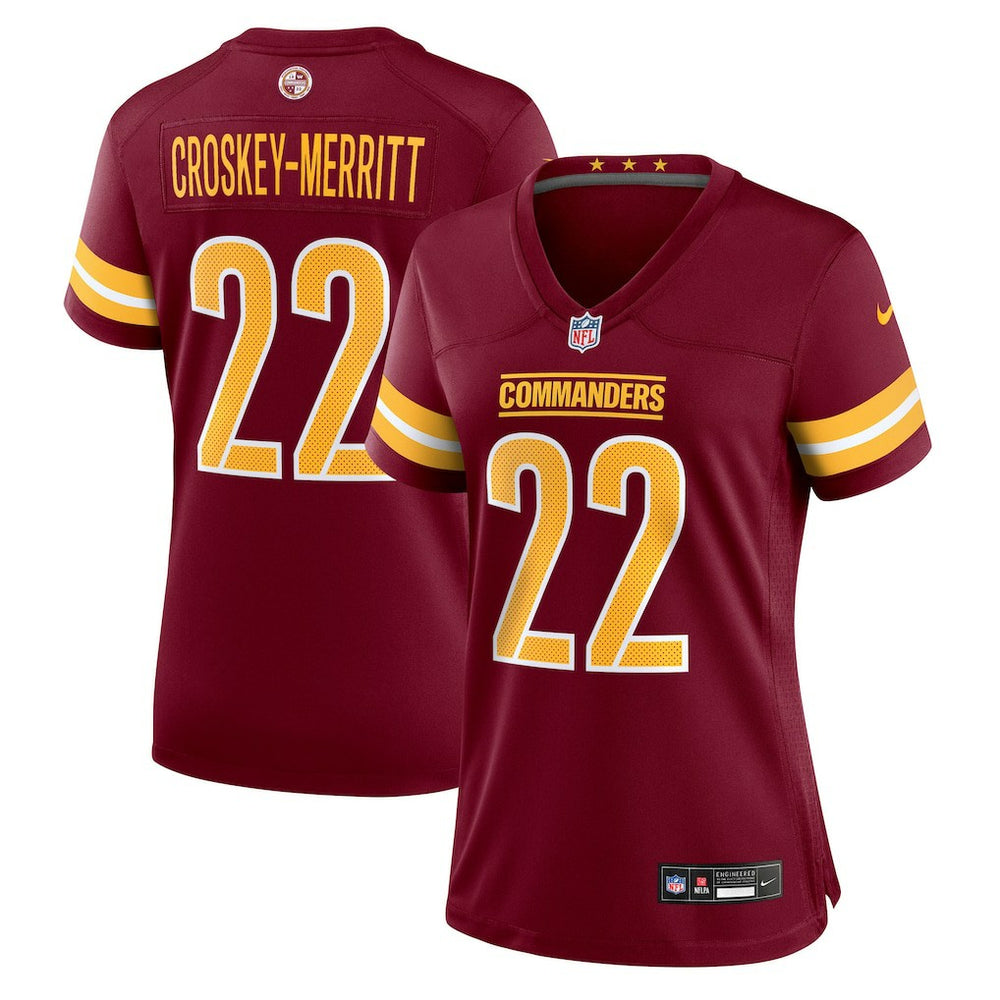 Jacory Croskey-Merritt Washington Commanders Women's Team Game Jersey Burgundy | Nike for Sale