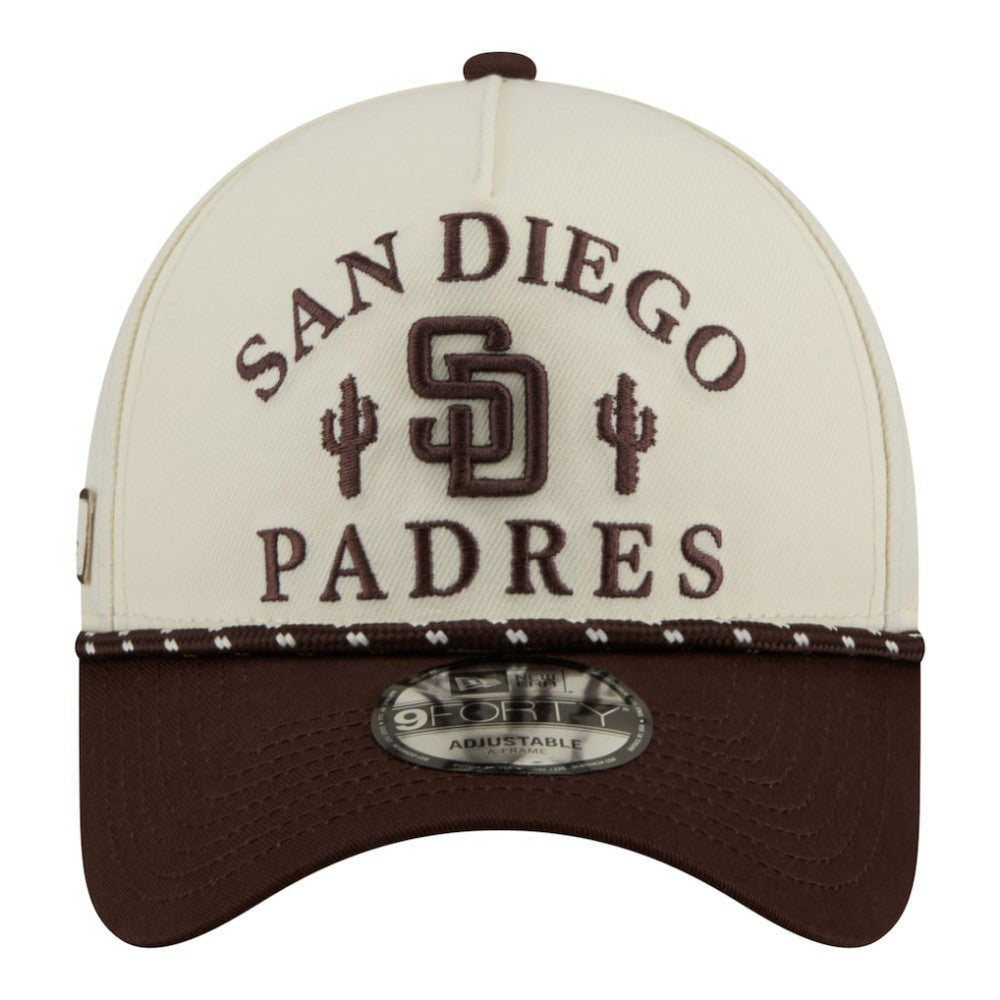San Diego Padres New Era 2026 Spring Training Fan Pack Rope A-Frame 9FORTY Adjustable Hat - MLB