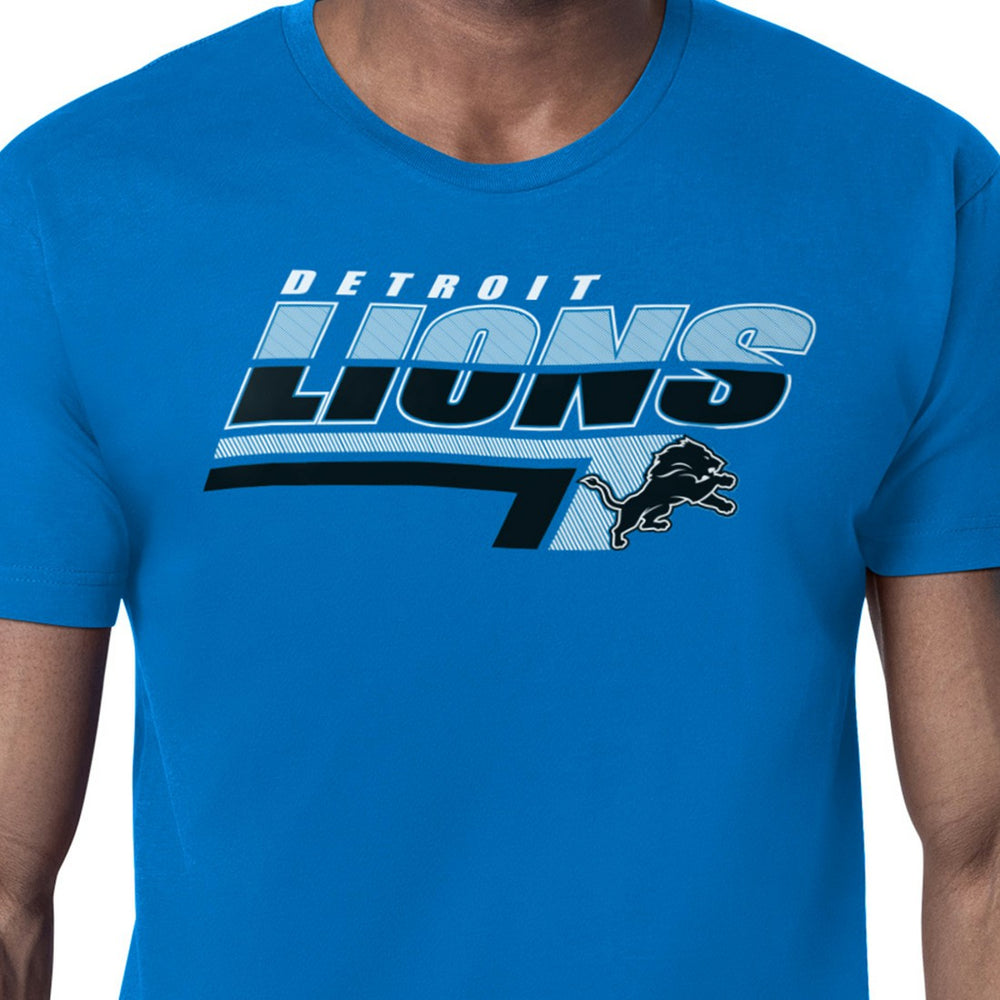Detroit Lions Starter Logo Push Graphic T-Shirt Blue | NFL