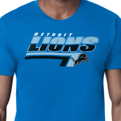 Detroit Lions Starter Logo Push Graphic T-Shirt Blue | NFL