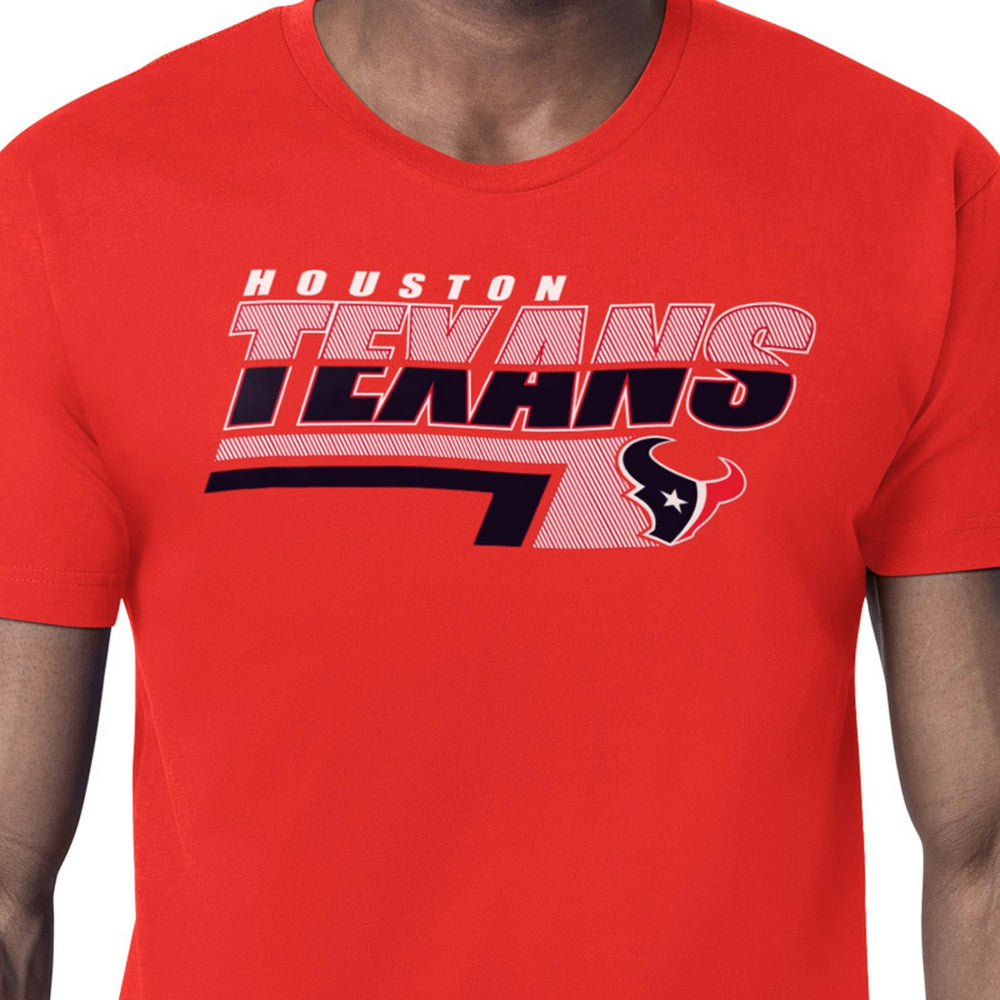Houston Texans Starter Logo Push Graphic T-Shirt Red | NFL