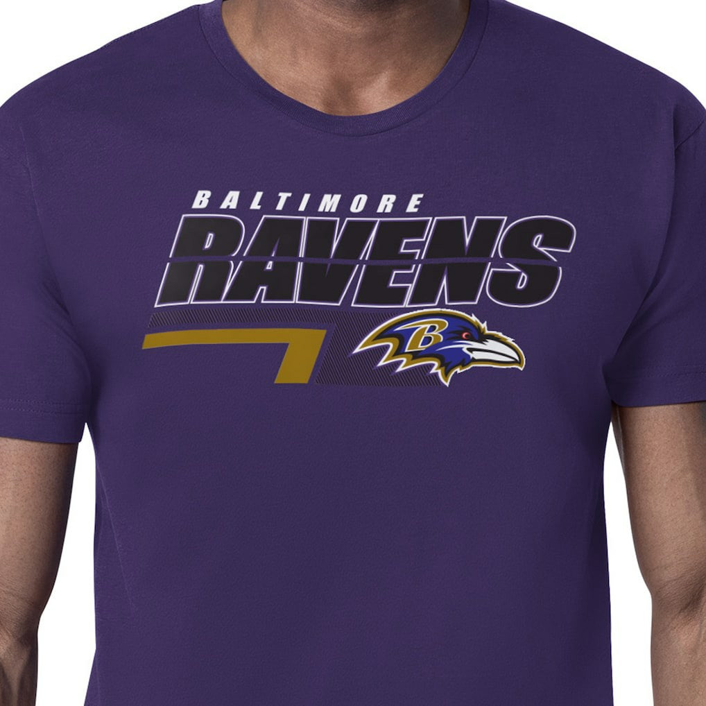 Baltimore Ravens Starter Logo Push Graphic T-Shirt Purple | NFL