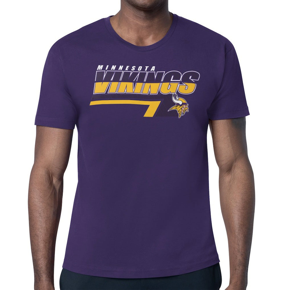Minnesota Vikings Starter Logo Push Graphic T-Shirt Purple | NFL