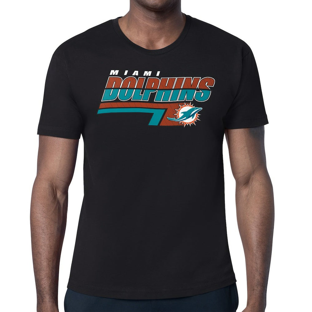 Miami Dolphins Starter Logo Push Graphic T-Shirt Black | NFL