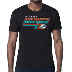 Miami Dolphins Starter Logo Push Graphic T-Shirt Black | NFL