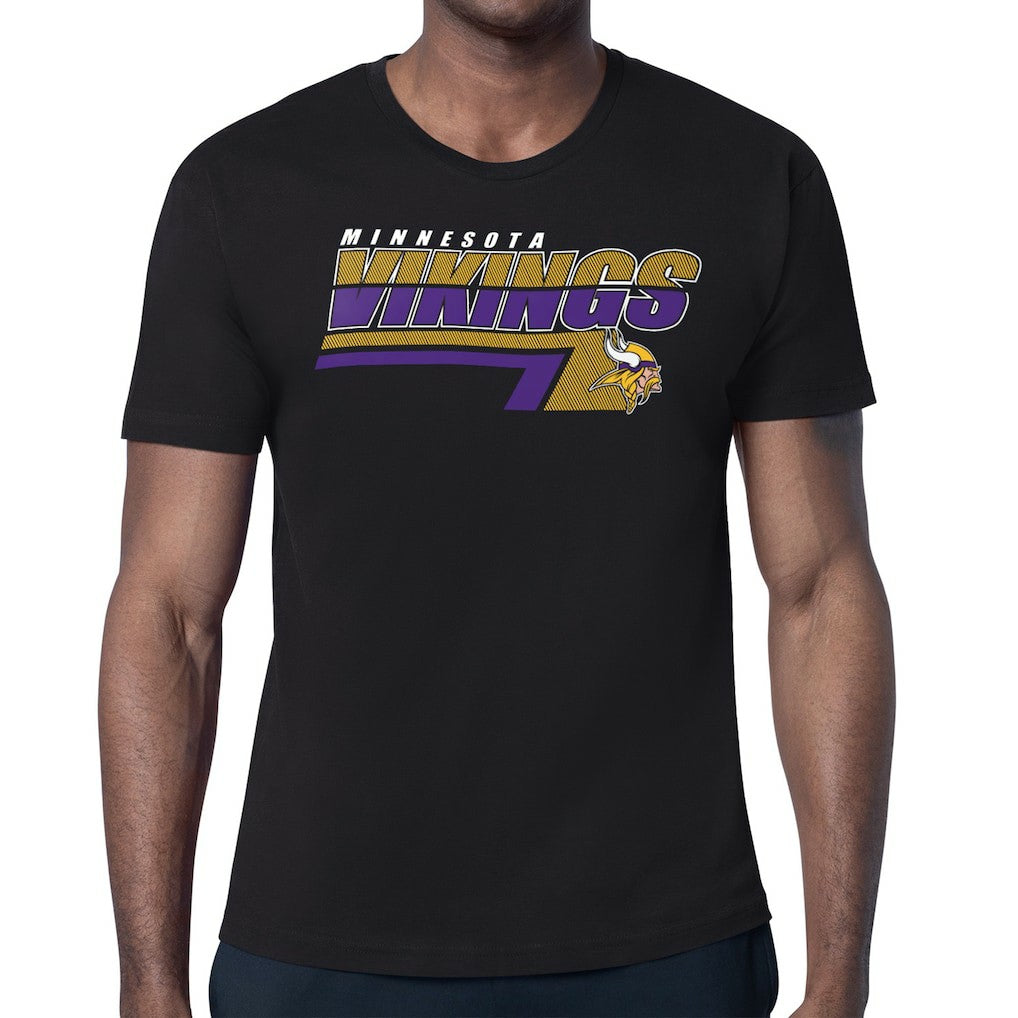 Minnesota Vikings Starter Logo Push Graphic T-Shirt Black | NFL