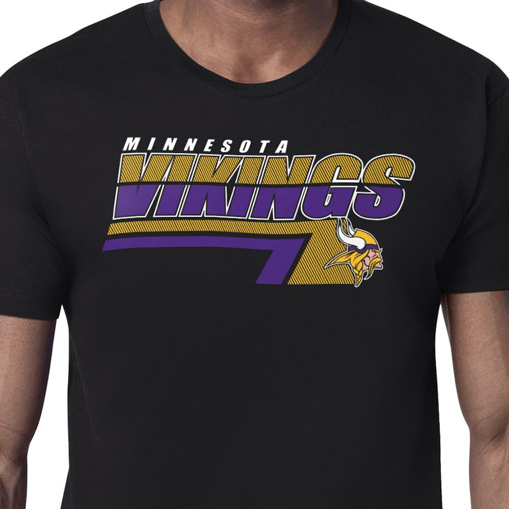 Minnesota Vikings Starter Logo Push Graphic T-Shirt Black | NFL