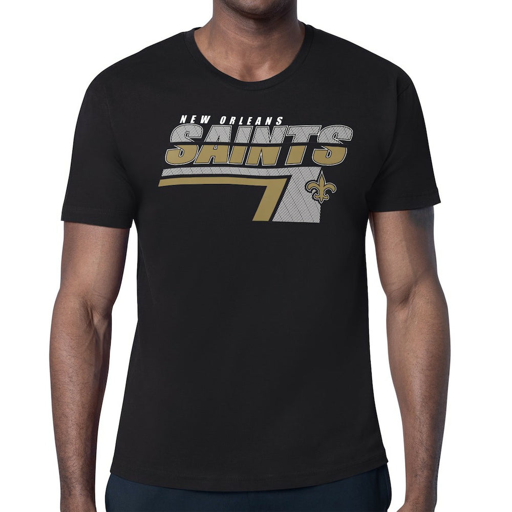 New Orleans Saints Starter Logo Push Graphic T-Shirt Black | NFL