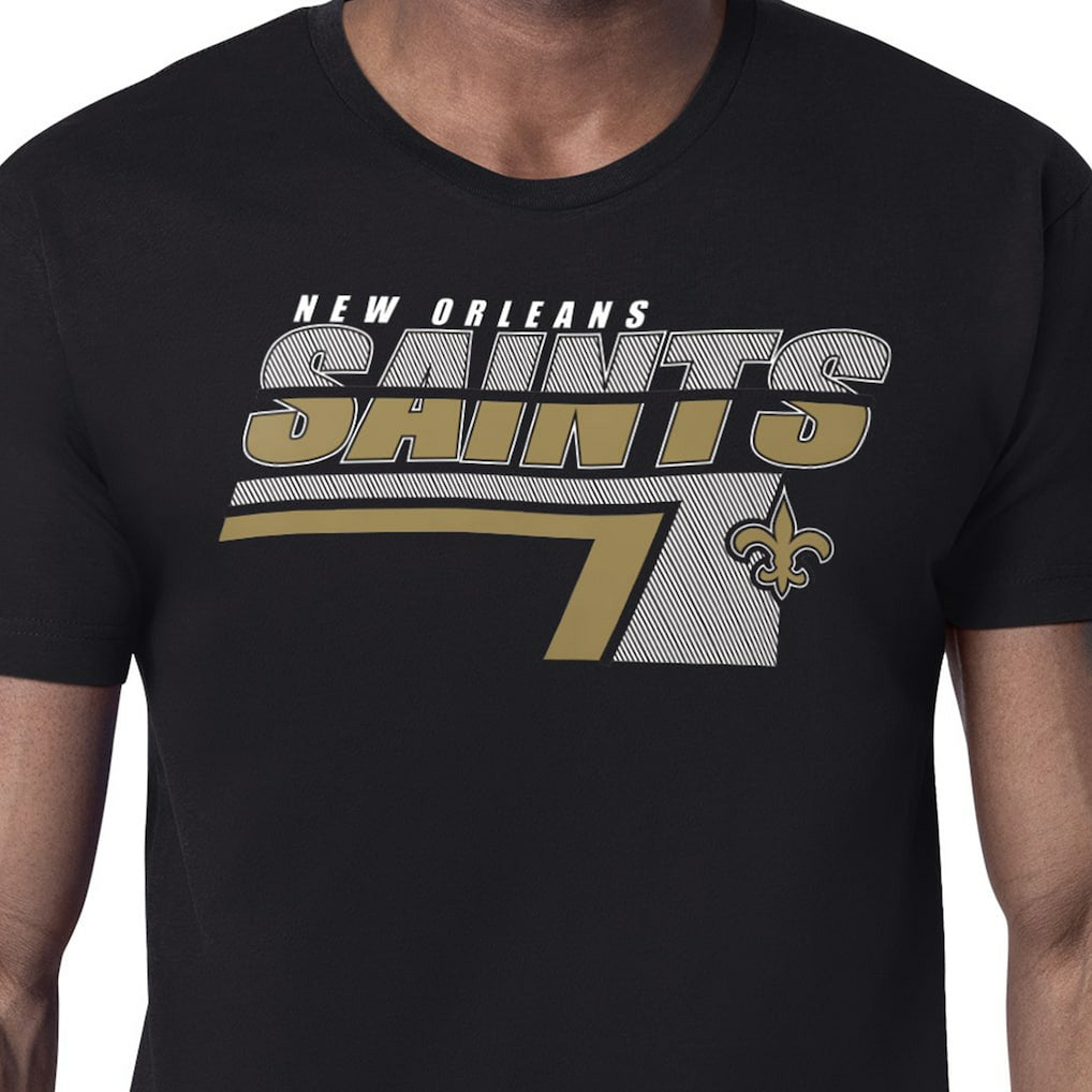 New Orleans Saints Starter Logo Push Graphic T-Shirt Black | NFL