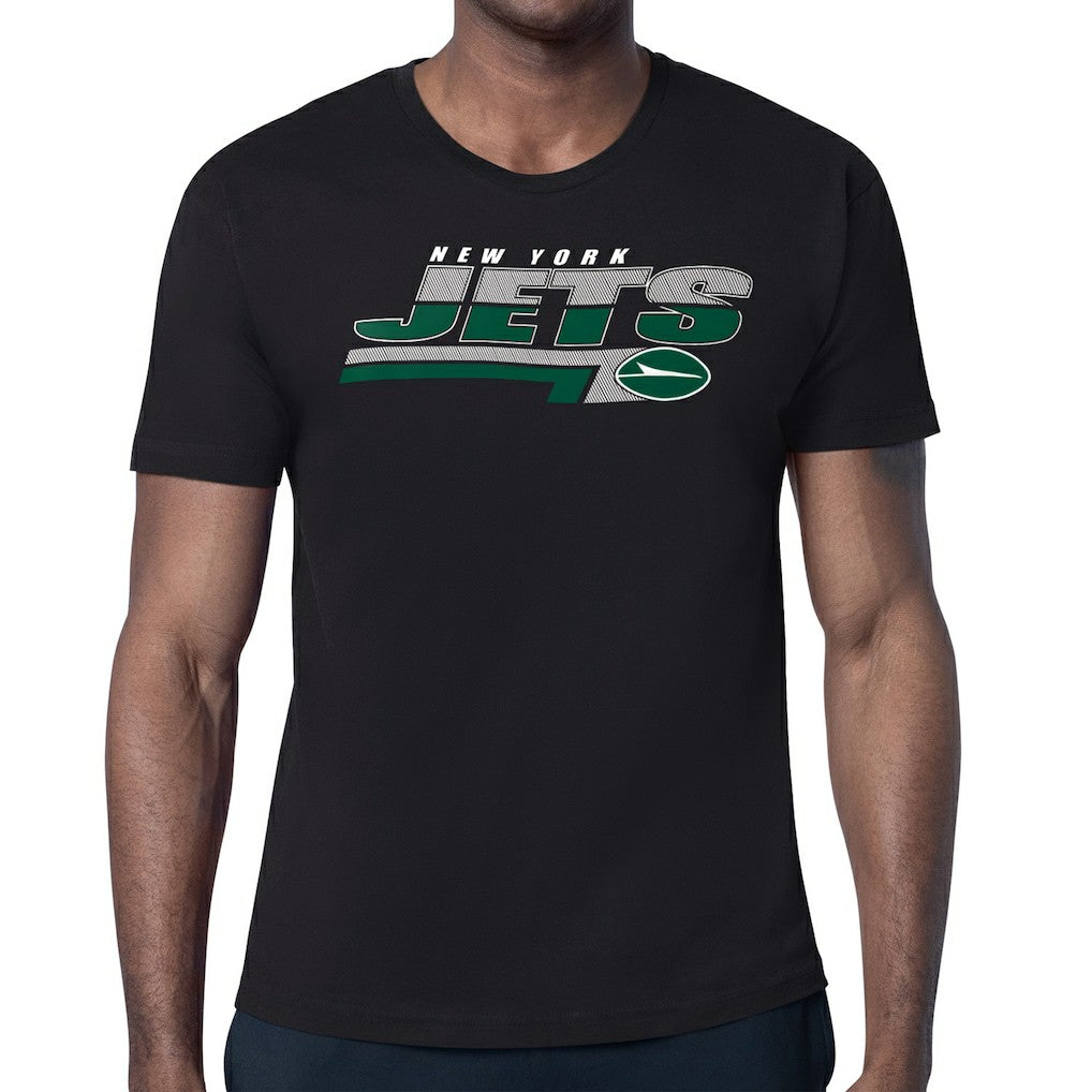 New York Jets Starter Logo Push Graphic T-Shirt Black | NFL