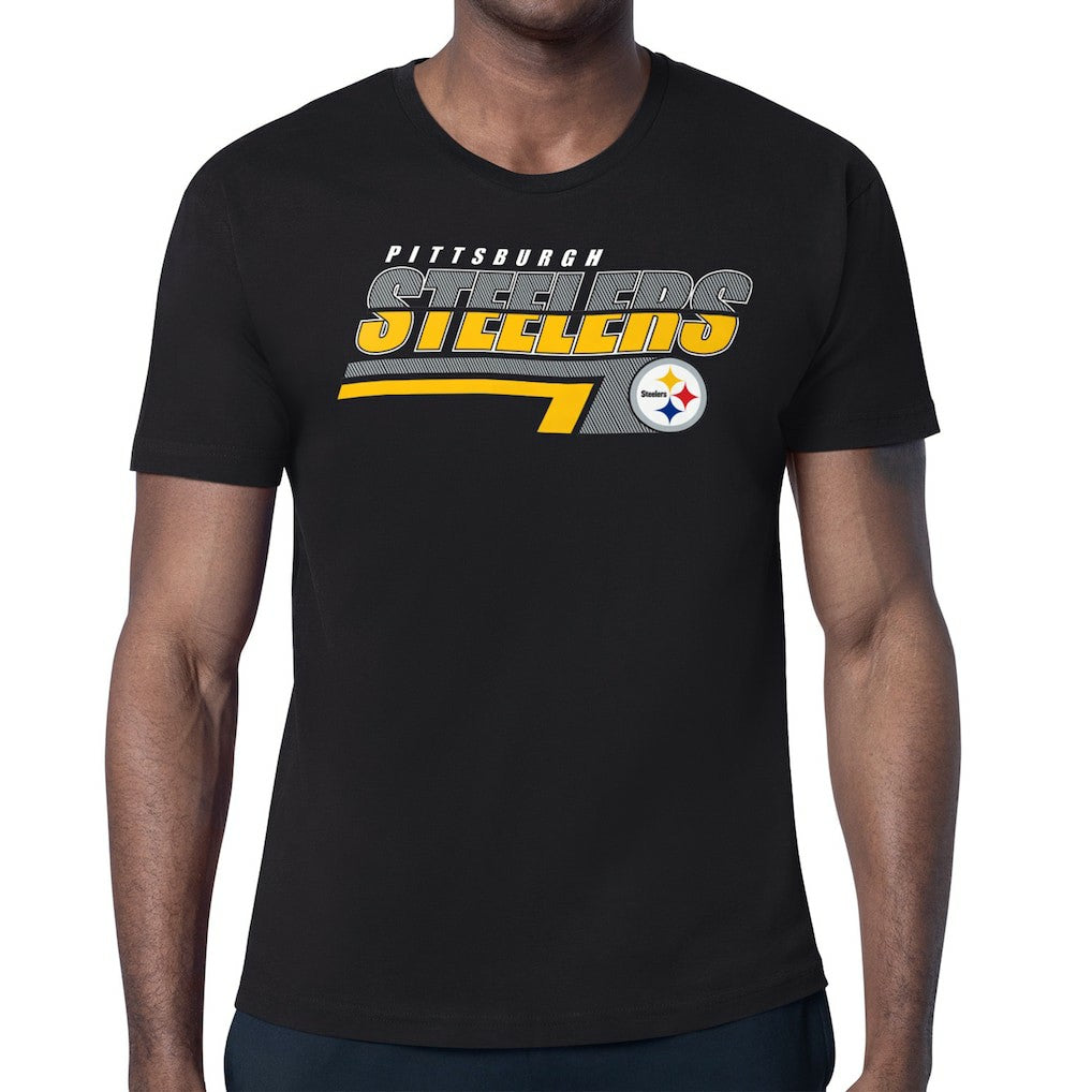 Pittsburgh Steelers Starter Logo Push Graphic T-Shirt Black | NFL