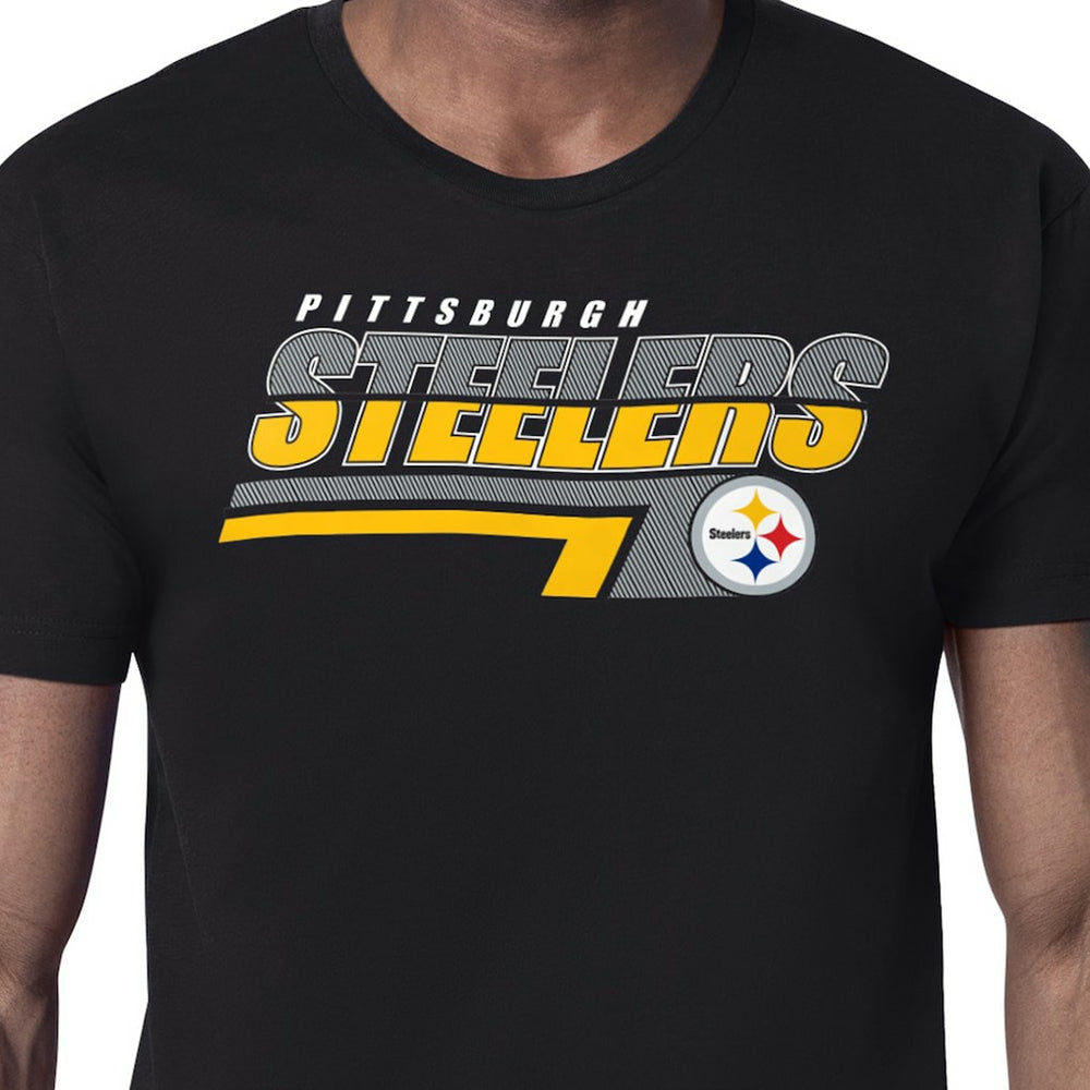 Pittsburgh Steelers Starter Logo Push Graphic T-Shirt Black | NFL
