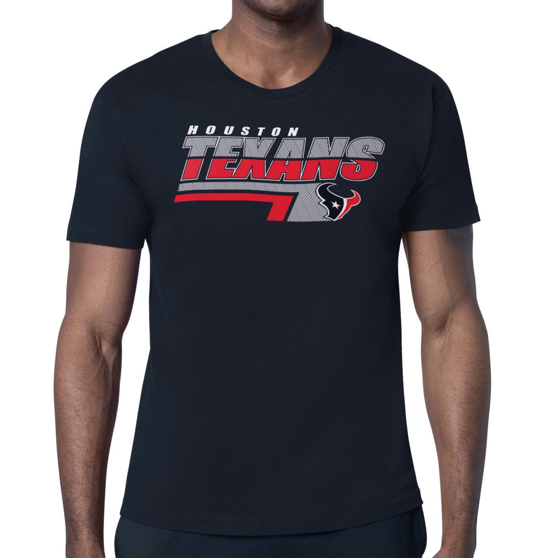 Houston Texans Starter Logo Push Graphic T-Shirt Navy | NFL