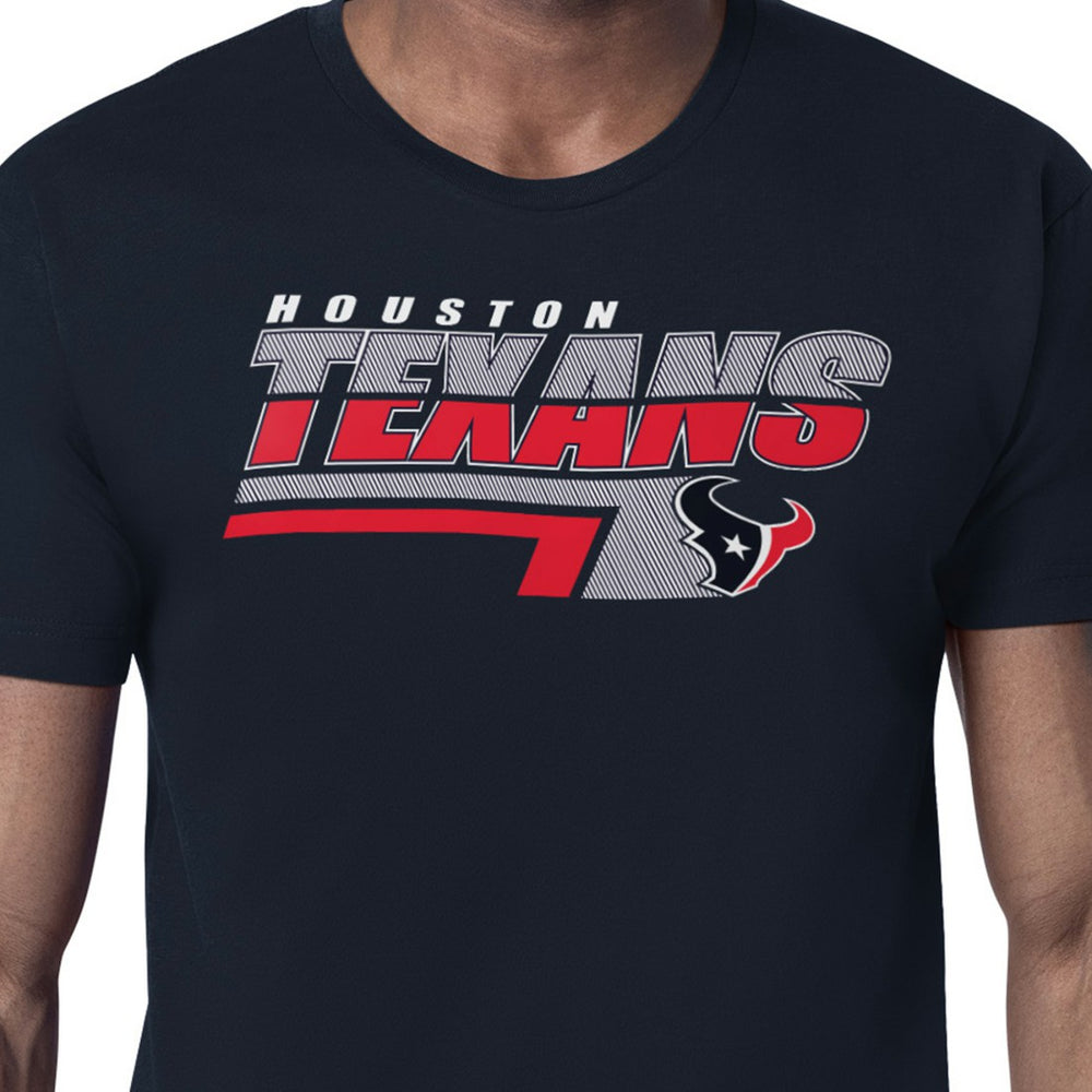 Houston Texans Starter Logo Push Graphic T-Shirt Navy | NFL