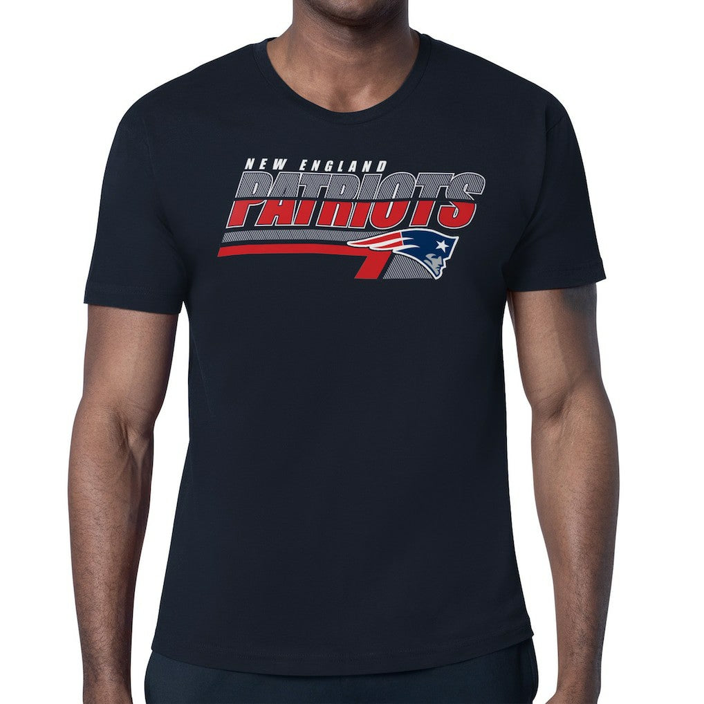 New England Patriots Starter Logo Push Graphic T-Shirt Navy | NFL