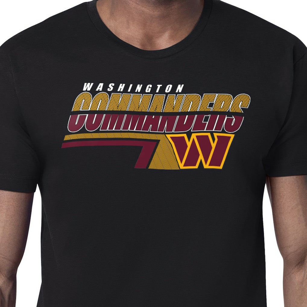 Washington Commanders Starter Logo Push Graphic T-Shirt Black | NFL